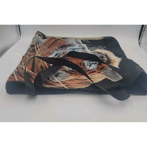 Bengal Tiger Scene Weaver Tote Bag Designer By AL Agnew Exc Cond Made In The USA - Picture 7 of 10